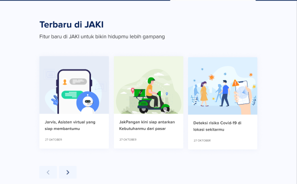 JAKI Website's Display